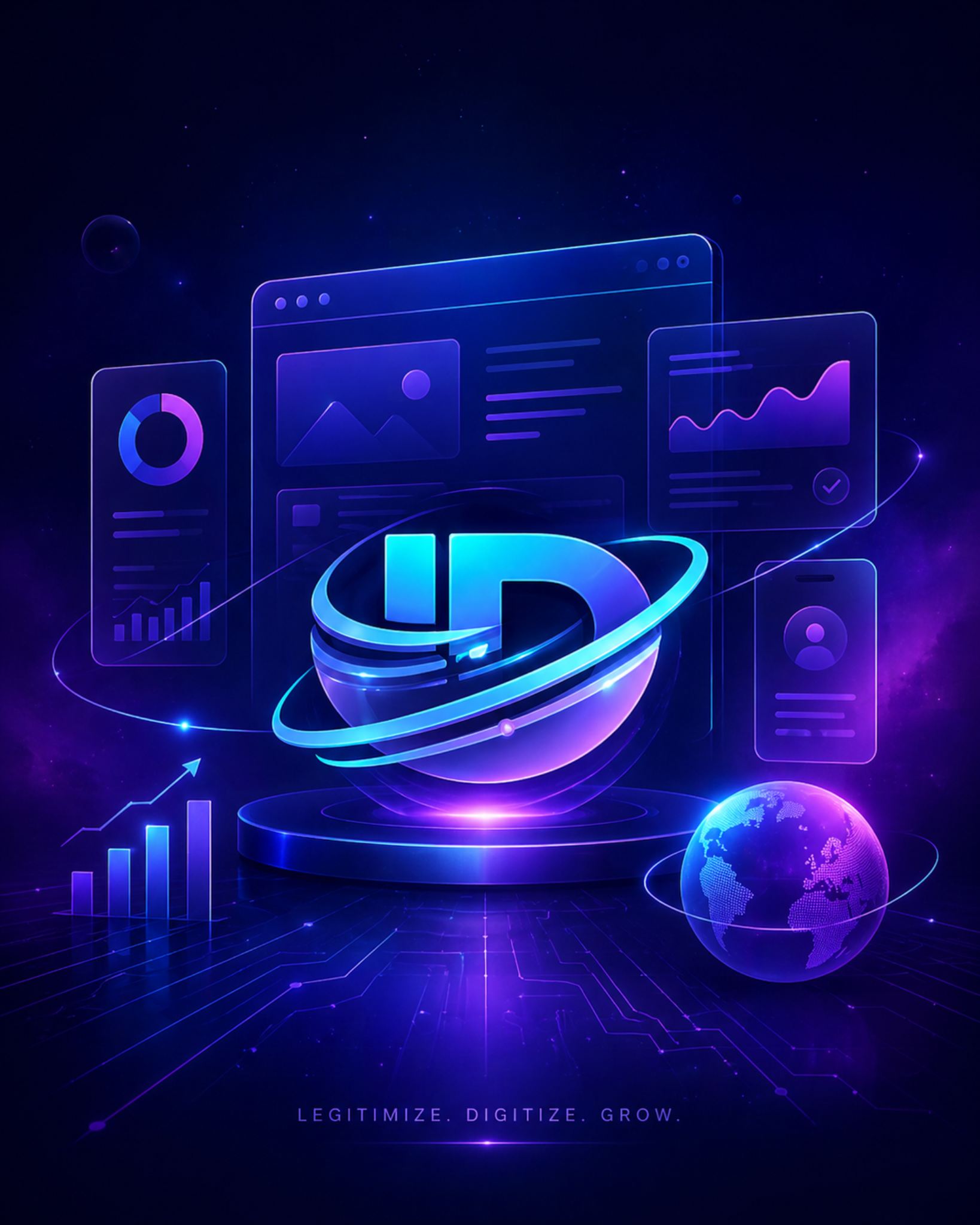 Intellium Digital futuristic business solutions visual