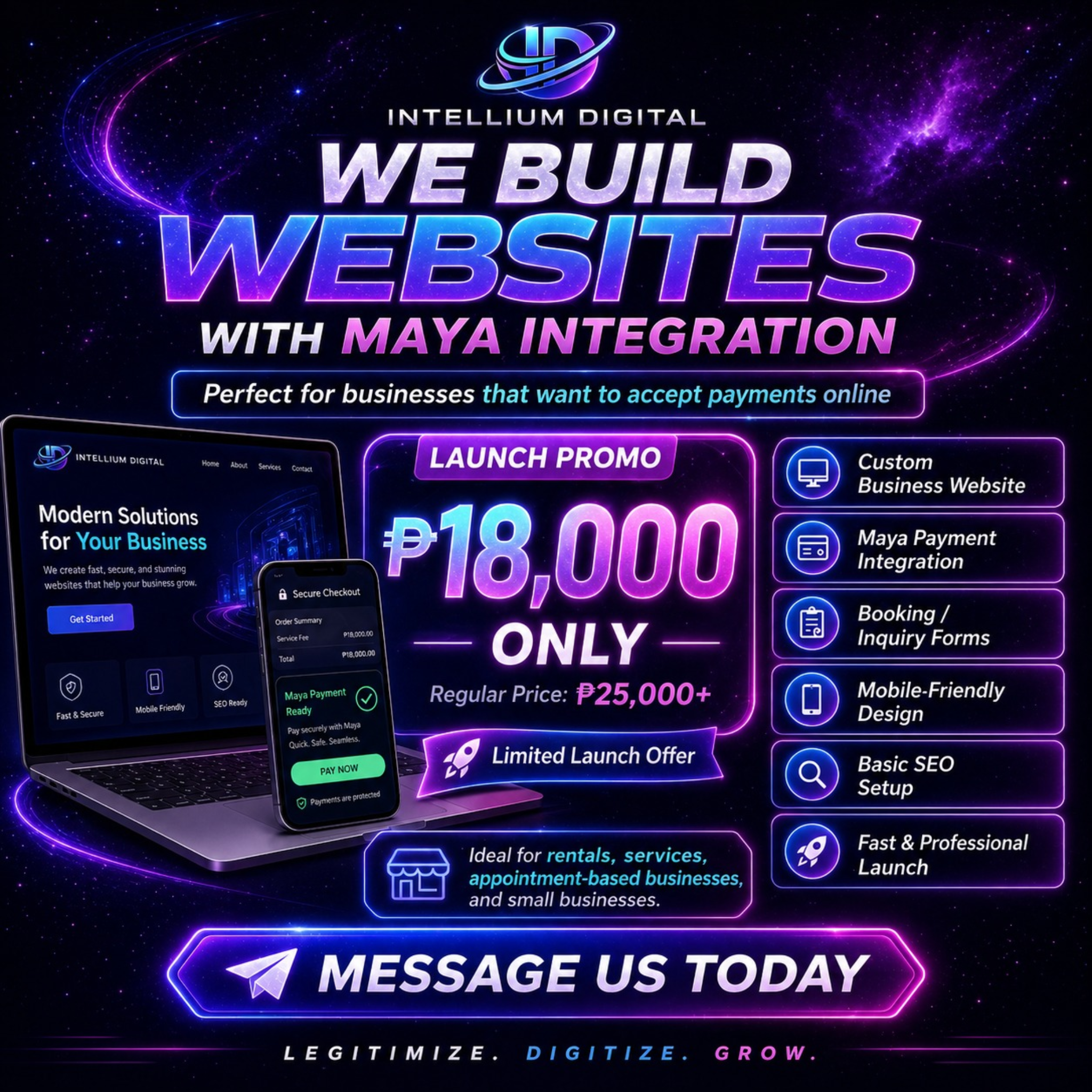 Website with Maya integration promo image